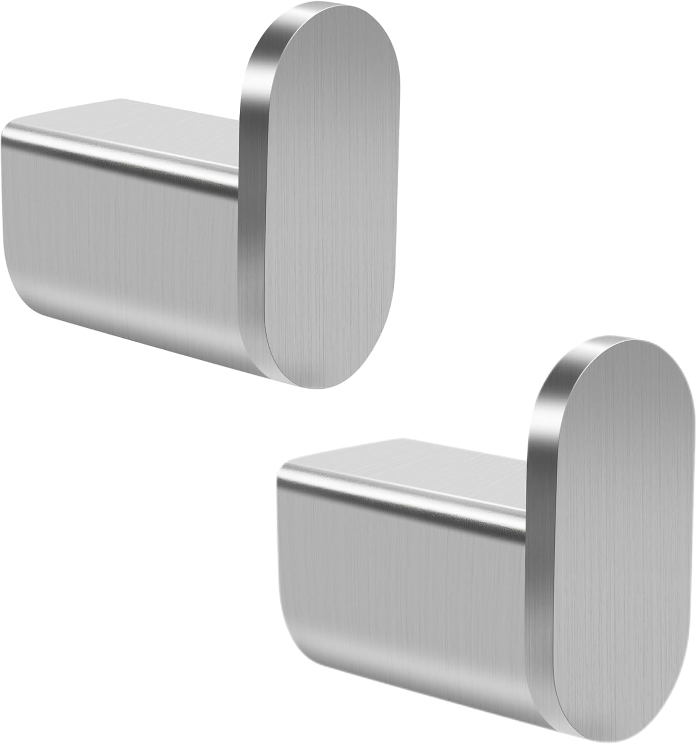 YEELIM Towel Hooks Hand Towel Holder for Bathroom Wall Livingroom Bedroom Kitchen Closet Heavy Duty Stainless Steel Hook Hanger for Robe, Bath Towel, Coat (Brushed Nickel) (2, Brushed Nickel)