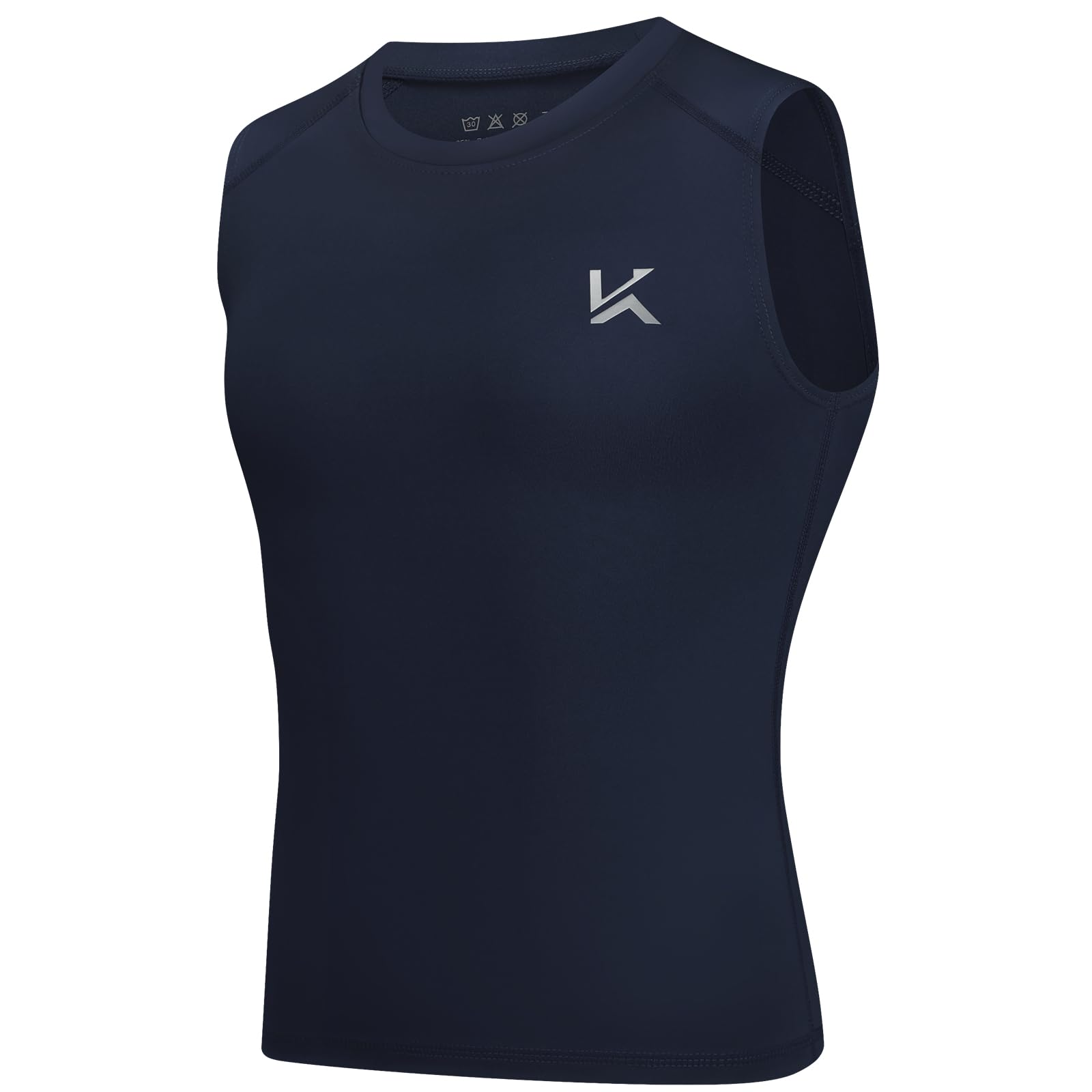 Konrunppy Boys Sleeveless Compression Shirt Qucik Dry Athletic Tank Tops Youth Kids Basketball Football Undershirt Workout