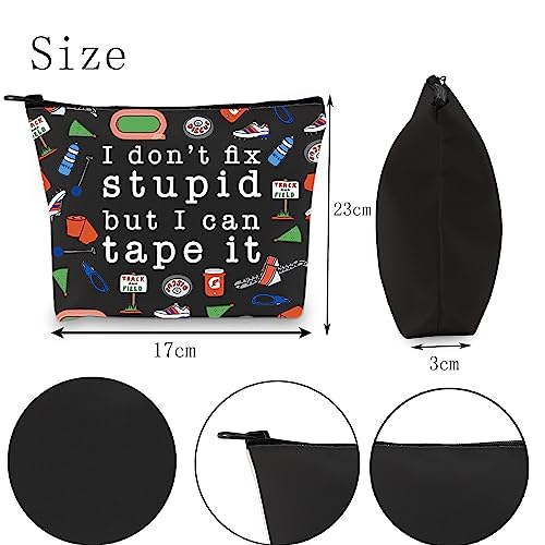 POFULL Athletic Training Gift I Don't Fix Stupid But I Can Tape It Cosmetic Bag Sports Medicine Gift (I Don't Fix Stupid Cosmetic Bag)2