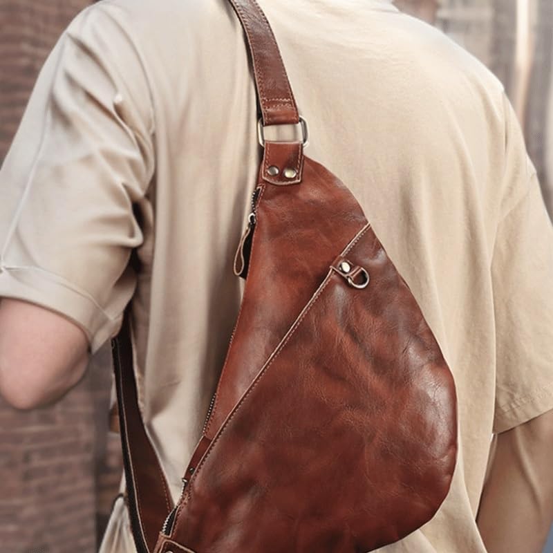Leather Retro Men's Business Tote Bag Crossbody Casual Shoulder