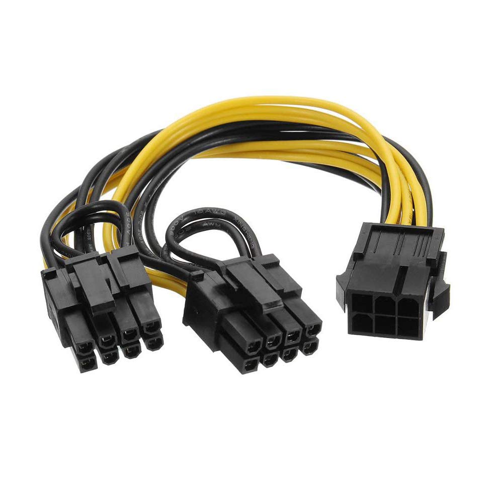 Gfryerty PCI-E 6ピンンデュアルPCIe 8ピン（6+2）PCI 5PCS PCI-E 6-pin to Dual 6+2-pin (6-pin/8-pin) Power