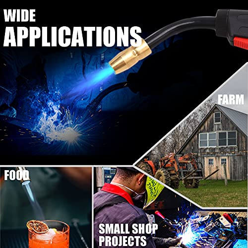 Mulmart 15 Ft H100S2-10 (245924) H-10 Mig Welding Gun 100Amp Welding Torch Stinger Replacement For Hobart Handler 130Xl, 135, 140, 175, 187 And Autoarc Xlt142 & Xlt182 #TOP7