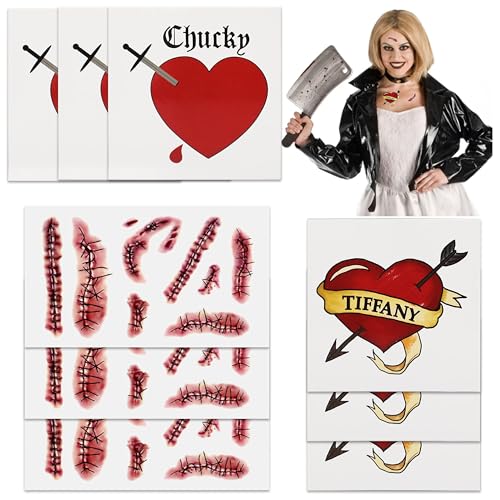 Pandecor Bride Heart Tiffany Heart Temporary Tattoos Stickers for...