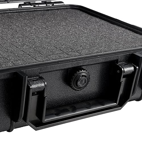 Custodia rigida impermeabile con custodia in spugna organizer di sicurezza per fotocamera, Nero, 230*185*95MM, Semplice