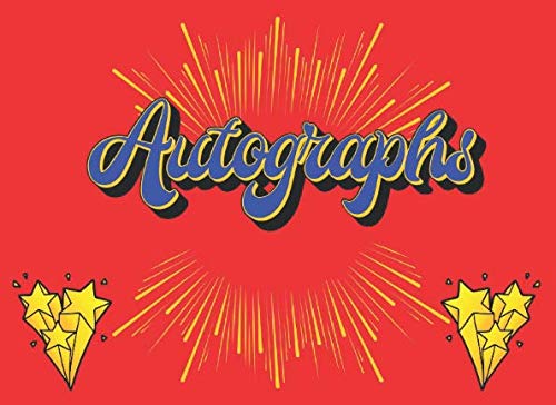 Autographs: My Red Autograph Signature Book Compact Vacation, Concert, Convention, School and Sporting Event Memory Album Keepsake (Hobby Collector Series)
