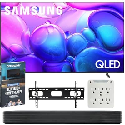 SAMSUNG QN85Q6FA 85" Q6F QLED 4K UHD AI Smart TV (2025) Bundle with LG SKM1 Compact Soundbar, 37"-100" TV Wall Mount, 6-Outlet Surge Adapter & Deco Gear Complete Home Theater Beginner's Guidebook