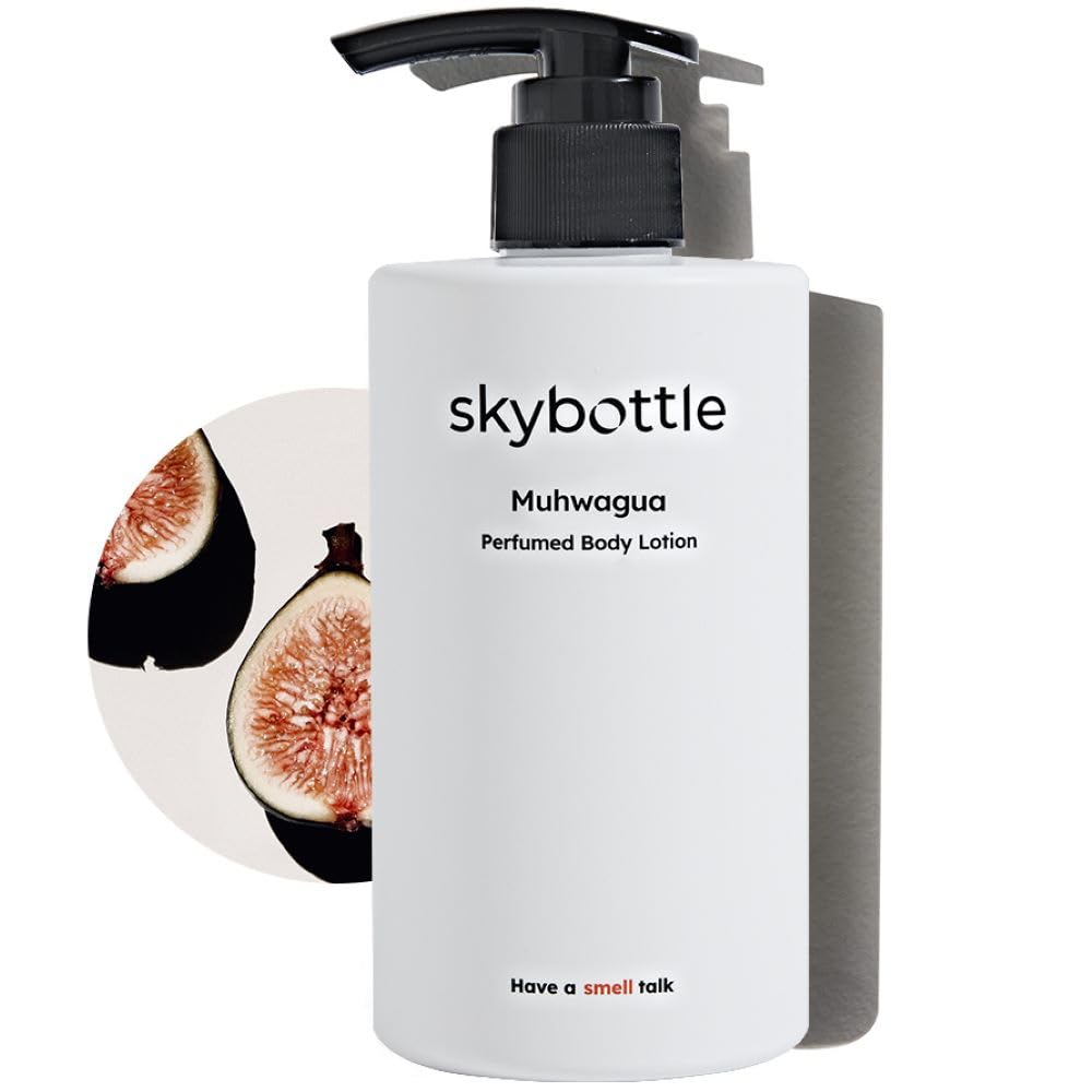 skybottle Perfumed Body Lotion with Pump, Fast Absorbing, Korean Skin Care, Figfruit, Woody Scented Lotion for Women & Men, Christmas Gift, Stocking Stuffers, 10.1 Fl. Oz