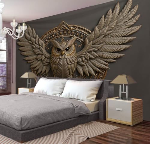 Tapiz para salón medieval de búho que transforma tu apartamento con elegancia 3