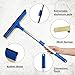 Professional Window Squeegee,2 in 1 Squeegee Window Cleaner with Long Stainless Steel Handle,Sponge Car Window Squeegee for Gas Station, Glass,Shower,Outdoor High Window Cleaning (Expansion Payment)