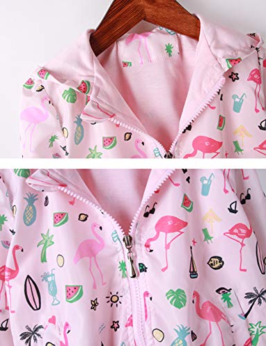 Image of Feidoog Kids Baby Toddler Girls Cartoon Spring Fall Outerwear Windbreaker Zipper Hooded Jackets Coat