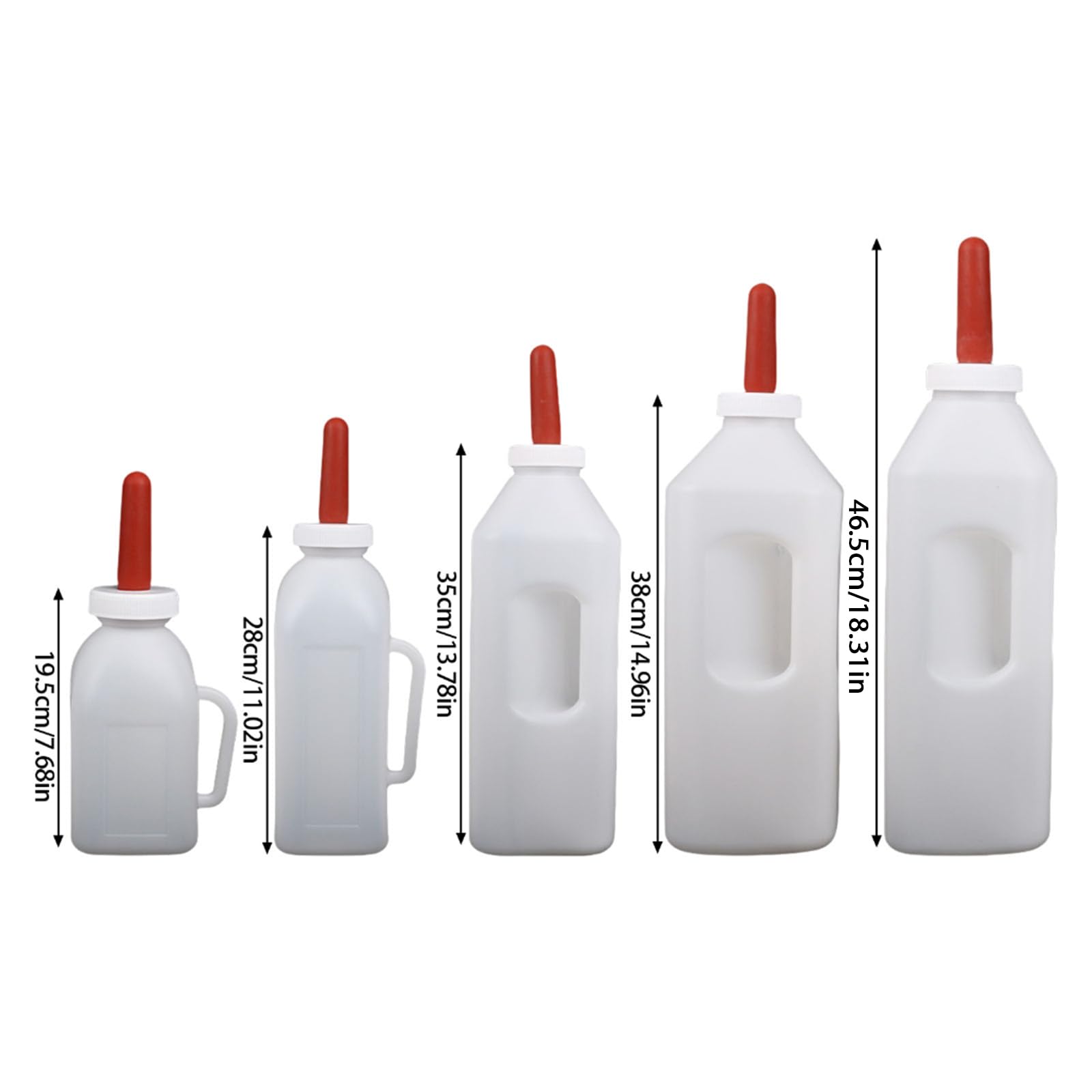Alimentatori per latte di vitello da 1-5 litri con capezzolo e comoda maniglia di alimentazione Forniture per l'alimentazione del bestiame Portabottiglie per vitelli Bottiglia di latte di grande
