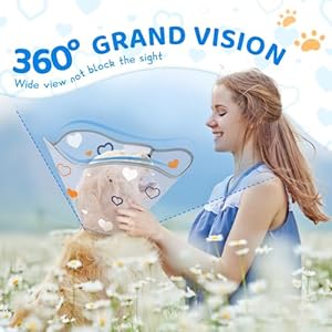 Supet Dog Cone for Dogs After Surgery, Comfortable Dog Cones for Large Dogs to Stop Licking, Soft Dog Cone Collar with Protect Neck Fabric, Protective Elizabethan Collar for Medium Small Dogs Love L