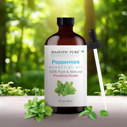 Image of Majestic Pure Peppermint Essential Oil for Diffuser - 2 Fl Oz