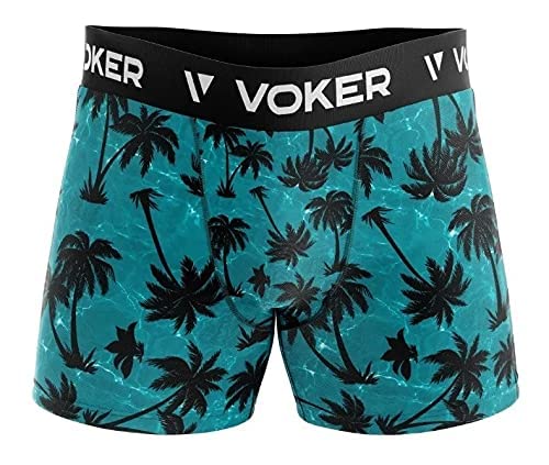 Kit 12 Cuecas Boxer Adulto Microfibra Laycra - Polo Voker - M - Estampadas e Lisas