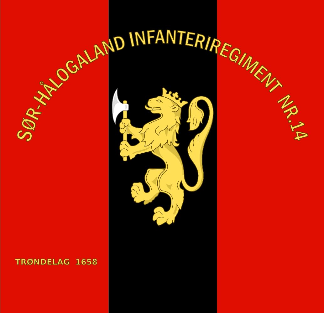 Drapeau Sør-Hålogaland Infantry grand modèle standard pour mât et intérieur