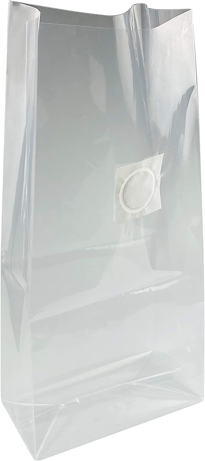 HFS(R Mushroom Grow Bags with 0.5 Micron Filter Patch 3mil Sealable Breathable Polypropylene Bag for Substrate Autoclavable Mushroom Cultivation 8" X 5" X 19" 50pcs/Pack
