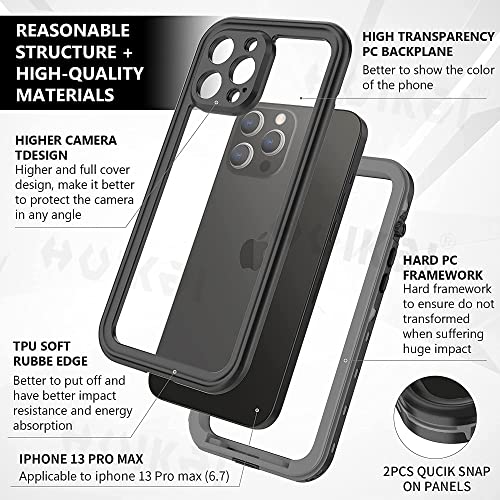 Coque iPhone 13 Pro Max noire protection heavy duty antichoc premium