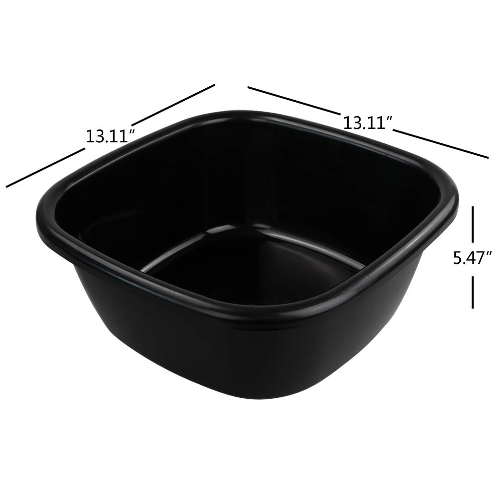 kekow 12 Quart plástico lavabo, 3 unidades (transparente)