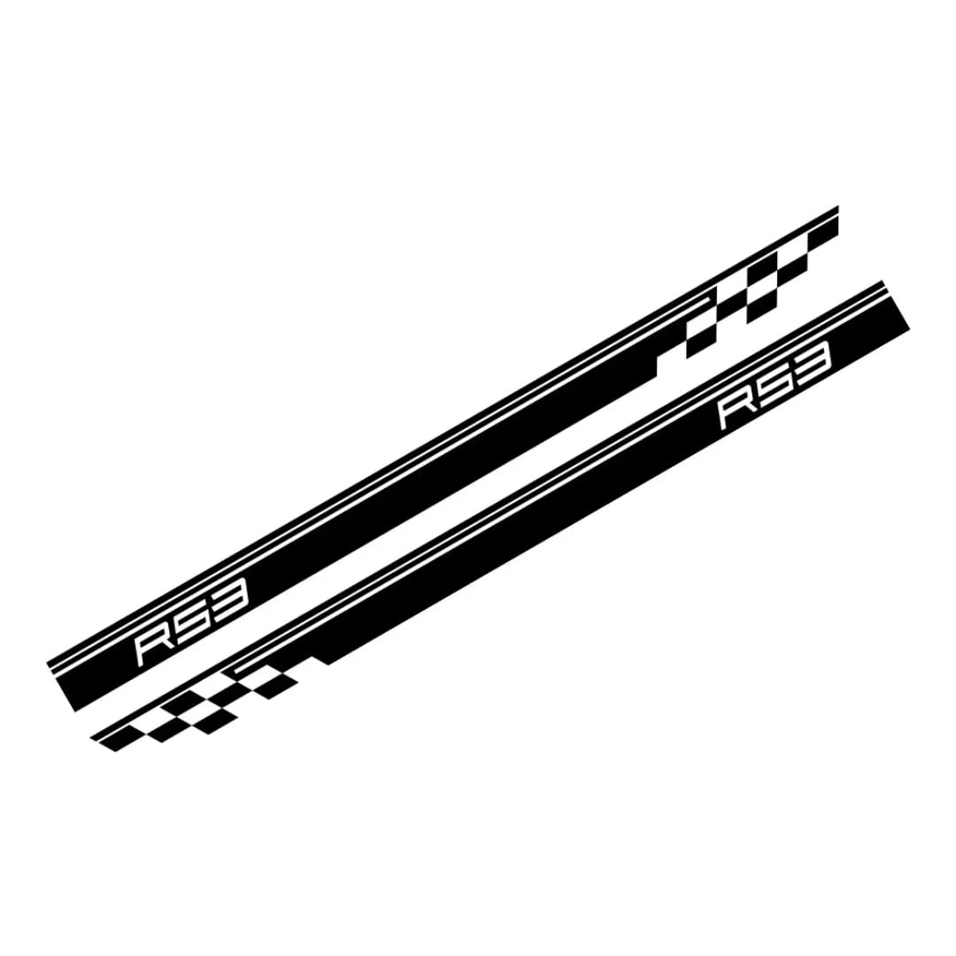 Xfaklianran for Mini Cooper S R53 Jcw Gp Racing Style Decor Decals(160x10cm/Glossy Black)