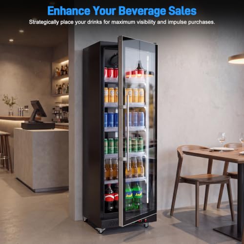 Image of 13.9cu.ft Commercial Beverage Refrigerator, Glass Door