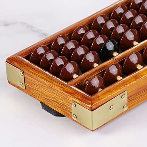 Abacus arithmétique traditionnel chinois portable à 13 colonnes de billes