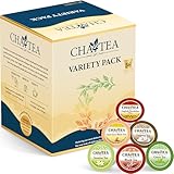 Cha4TEA 36-Count 6 Flavors Variety Pack Tea for...