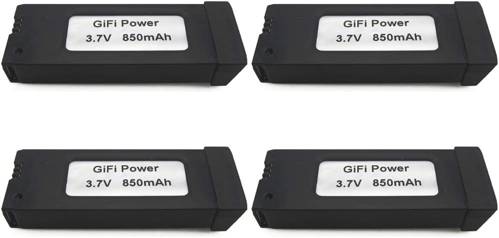 Anbee 4pcs Pack 850mAh 3.7V High Capacity LiPo Battery Compatible with Eachine E58 M68 JY019 / Drone X Pro RC Drone