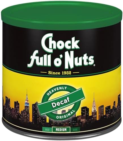 Chock Full o' Nuts Ground Coffee - Heavenly Original Decaf, 24 oz Can
