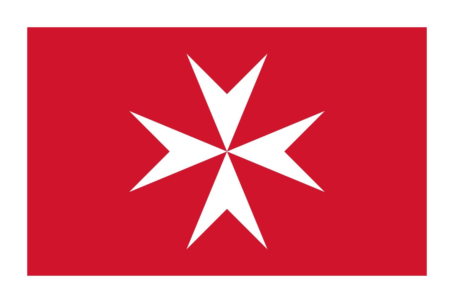 Drapeau Malte 3.5m² format portrait pour pavoiser les façades lors des fêtes nationales