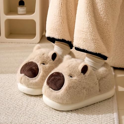 Capybara Slippers - Funny Animal Slippers for Women Unisex Adult/Kids House Slippers Fluffy Fuzzy Winter Home Slides for Women Men Christmas4