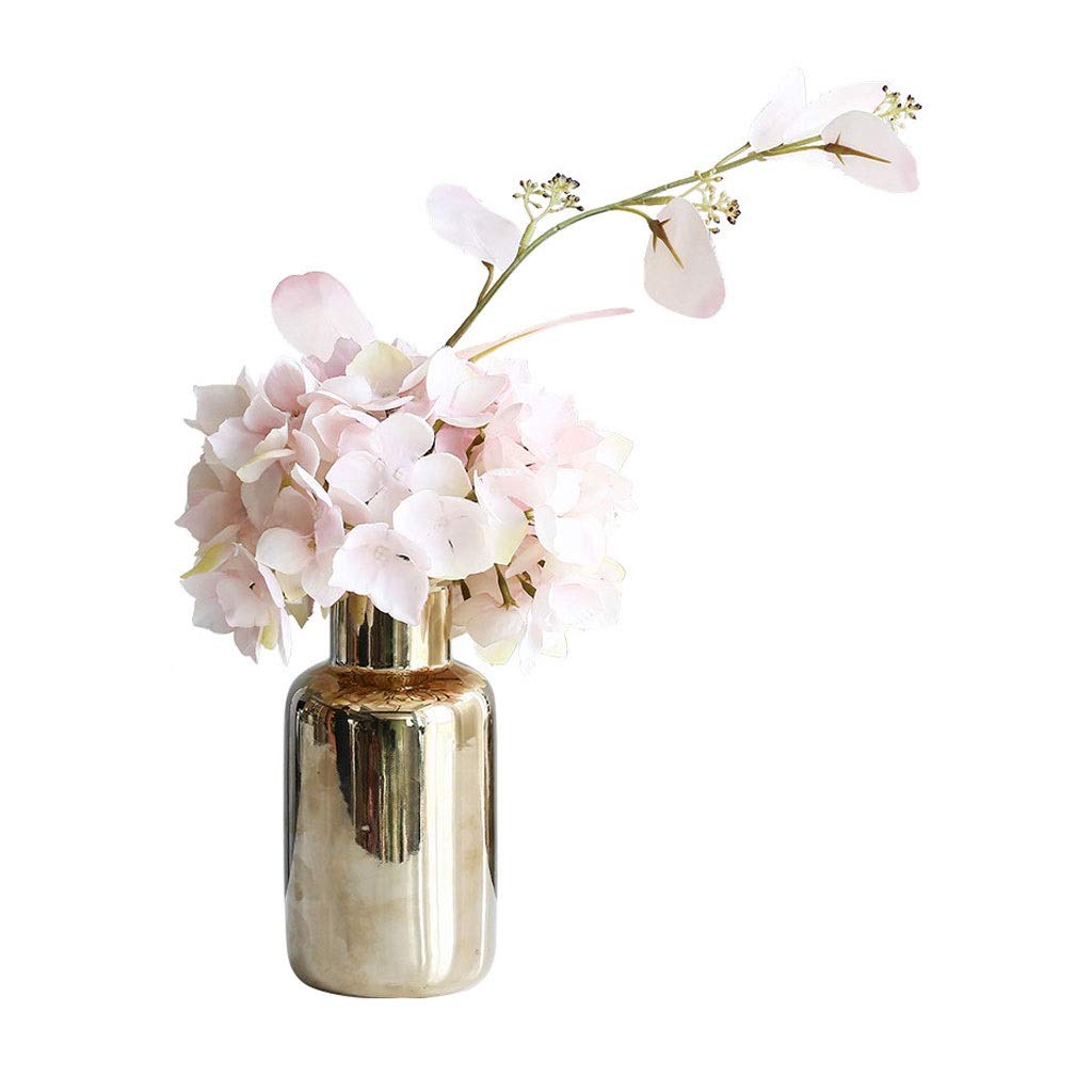 Nordhydrangea artificielle avec vase : bouquet de fleurs décoration de fête