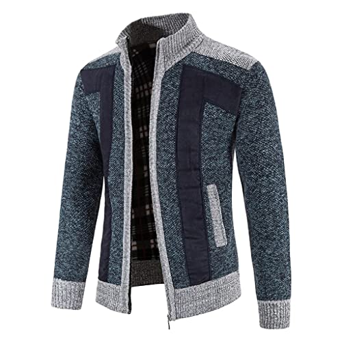 Chandail tricot homme épais et chaud avec veste polaire intégrée contre le froid hivernal