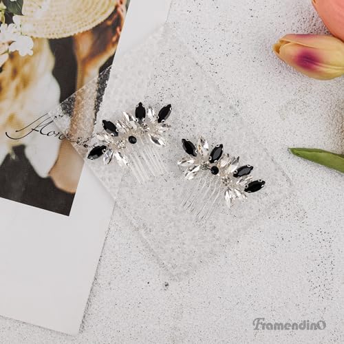 Peines con cristales plateados 2 pack miniatura 6