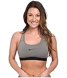 New Nike Women's Pro Classic Bra Carbon Heather/Black/Black X-Large