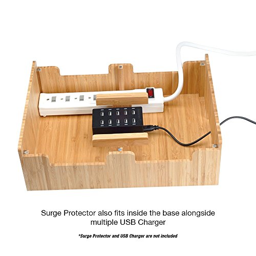 image for MobileVision Bamboo 10-Port Charging Station & Docking Organizer for S