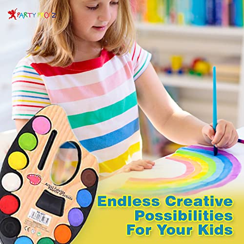 Image of Party Propz water color paint set - 10 Pcs Multicolor Watercolor with Paints Brush | return gifts for birthday party | water color paint set | water colors for kids | Return Gift for Kids Birthday