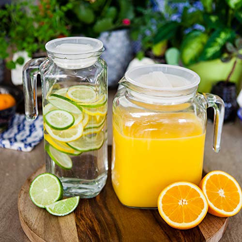 Bormioli Rocco Glass Frigoverre Jug With Airtight Lid 33.75Oz, Set Of 1, Frosted #TOP4