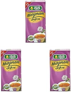 أكياس شاي مرجورام بنكهة البردقوش من ايزيس، 20 فلتر × 3 عبوات