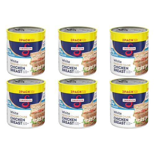 Image of Swanson White Premium Chunk Chicken Breast with Rib Meat in Water, 12.5 oz. (Pack of 12)