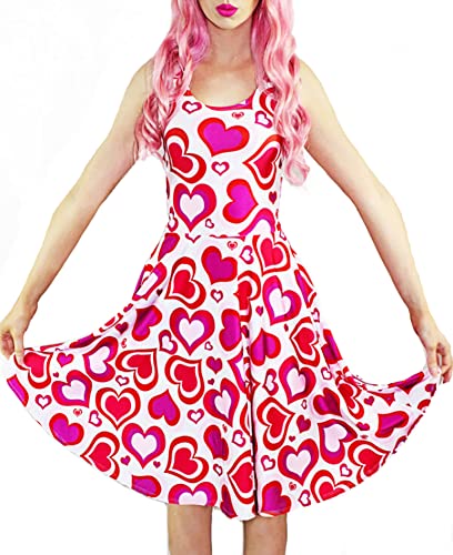 Image of Sister Amy Printed Elastic Sleeveless Shaping Breathable Camisole Skater Dress