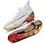 Dennger Men’s Soccer Cleats High-top Women Football Shoes AG Spike Shoes Sneaker Comfortable Adults