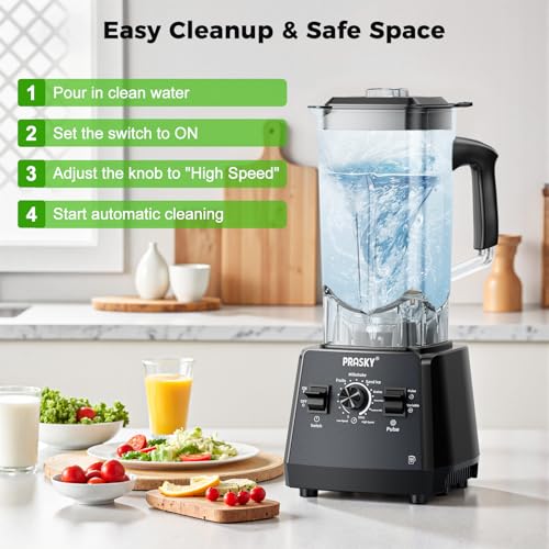 Image of Kitchen Blender, 101oz Smoothie Blender Large Capacity, 2400W Smoothies Blenders, Juice&Grinder Jar Combo, BPA-Free, 25000 RPM Professional Blenders, Ice Crushing, Frozen Fruit (Gray, 3L)