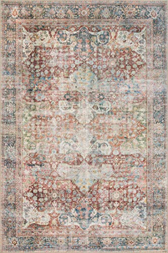 Loloi Loren Collection LQ-14 Brick/Multi 2'-3" x 3'-9" Accent Rug