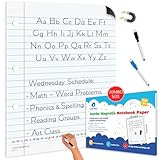 Simply magic Giant Magnetic Notebook Paper for Classroom β 23x18, Jumbo Magnetic Lined Paper for Whiteboard, Dry Erase Notebook Paper Poster, Erasable Handwriting Paper, Writing Classroom Must Have