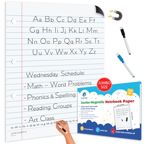 Giant Magnetic Notebook Paper - Classroom White