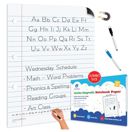 Giant Magnetic Notebook Paper for Classroom