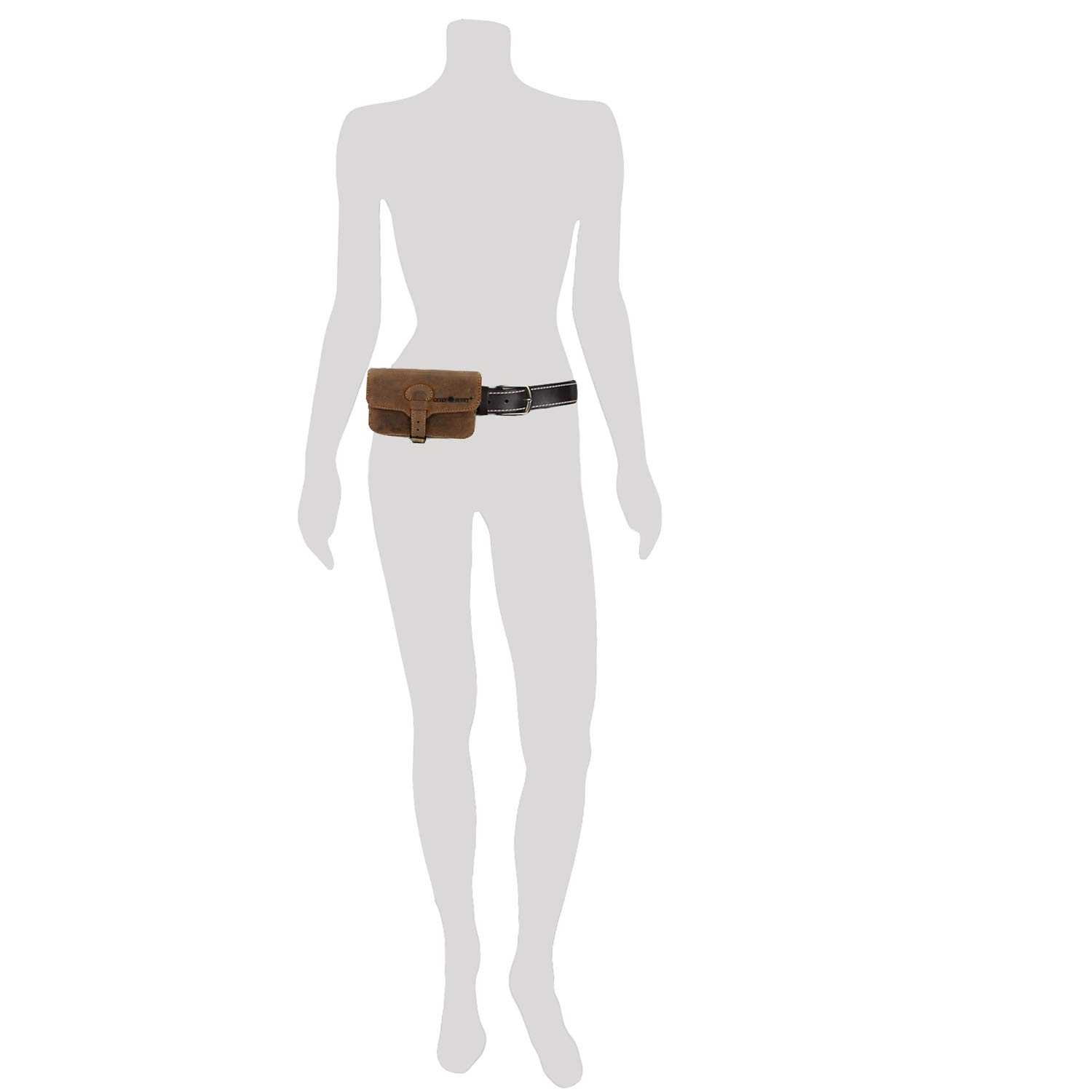 Greenburry Vintage Leder Gürteltasche Seitentasche Bauchtasche Hüfttasche 1755M-25