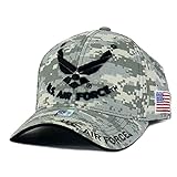 CHL Trading US AIR Force Hat USAF Officially Licensed Veteran Military Baseball Cap (US, Alpha, Large, Air Force 01 - Camouflage)