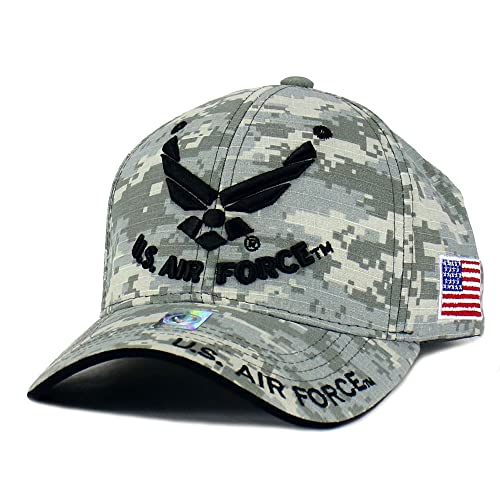 CHL Trading US AIR Force Hat USAF Officially Licensed Veteran Military Baseball Cap (US Alpha Large Air Force 01 - Camouflage)