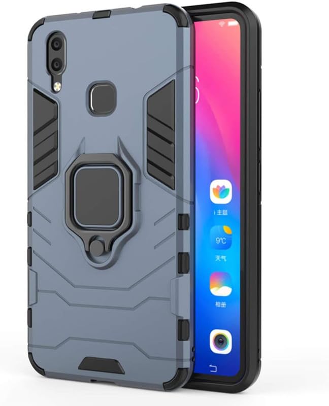 Image of Shockproof 360 Rotation Ring Holder Kickstand Hard Back Cover for vivo Y83 Pro - (Robot, Blue)